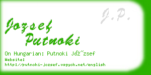 jozsef putnoki business card